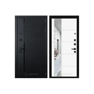 Входная дверь PIANO с зеркалом 19 - Белый софт