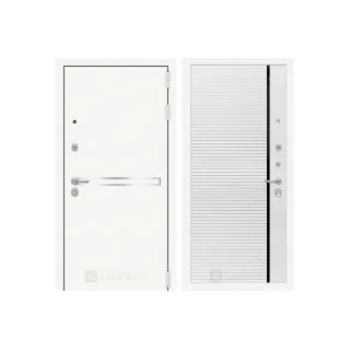 Входная белая дверь в квартиру Labirint Лайн WHITE 22 Белый матовый